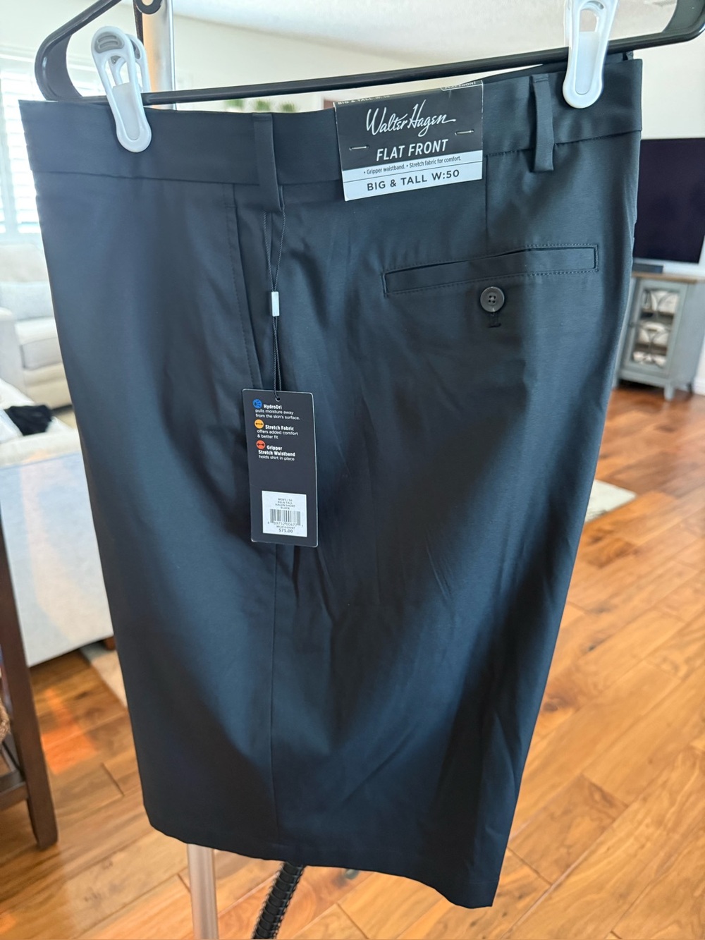 NWT Walter Hagen Big & Tall 50Flat Front Golf Shorts 11 Majors HydroDri Stretch